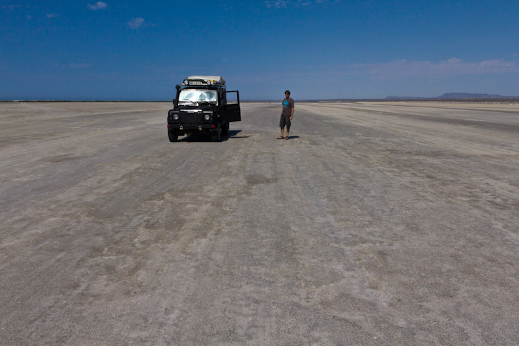 Salt Flat in the south of Bahia Asuncion