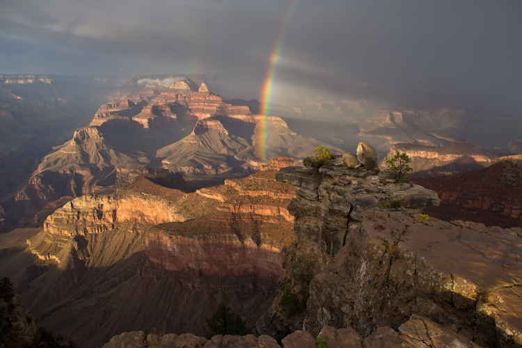 Rainbow Show on the Grand Canyon