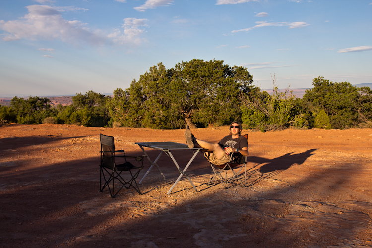 Campsite next to Canyonlands NP Island in the Sky