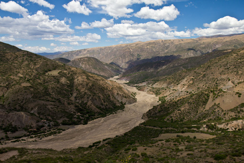 Bolivia: Sucre to Potosi - dry riverbed