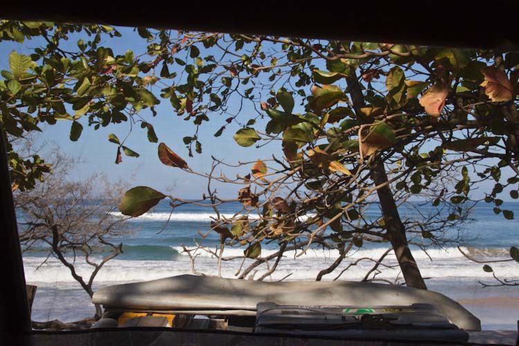 Costa Rica:Peninsula de Nicoya - Playa Avellana: view from our tent