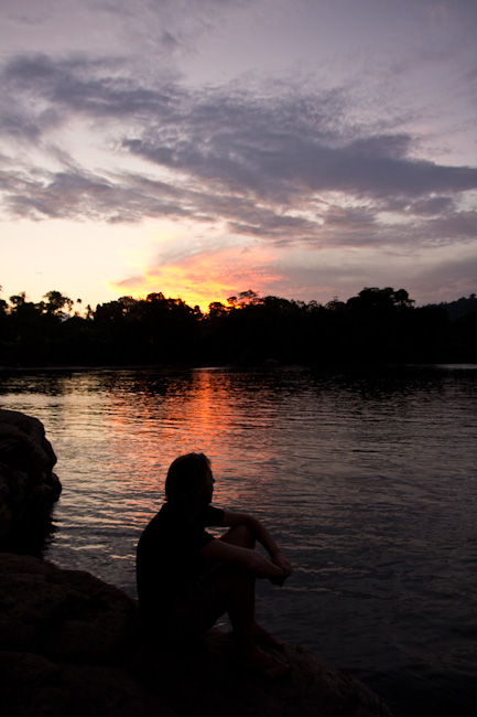 Ecuador: Mishualli - river sunset