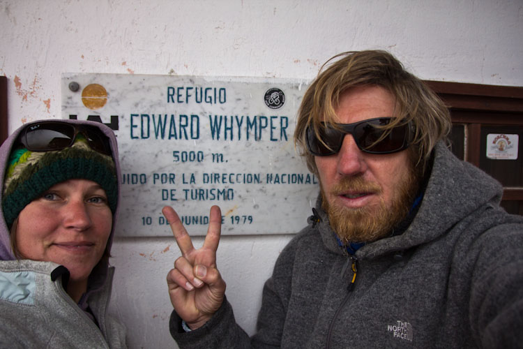 Ecuador: NP Chimborazo - on the second refugio; on 5.000m