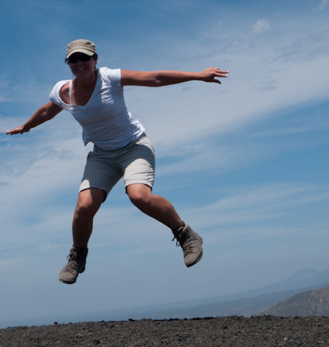 Nicaragua: on top of the Cerro Negro